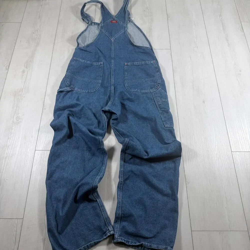 Dickies Mens Size 43x32 Jean Bib Overalls Carpenter Denim Jumpsuit